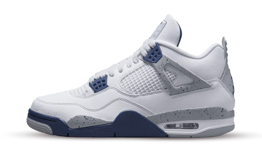 Jordan 4 Retro White 'Midnight Navy'