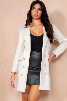 Julissa Cream Double Breasted Coat