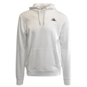 Kappa Men's Vend Hoodie Bright White Pullover Mini Chest Embroidered Logo (S03)