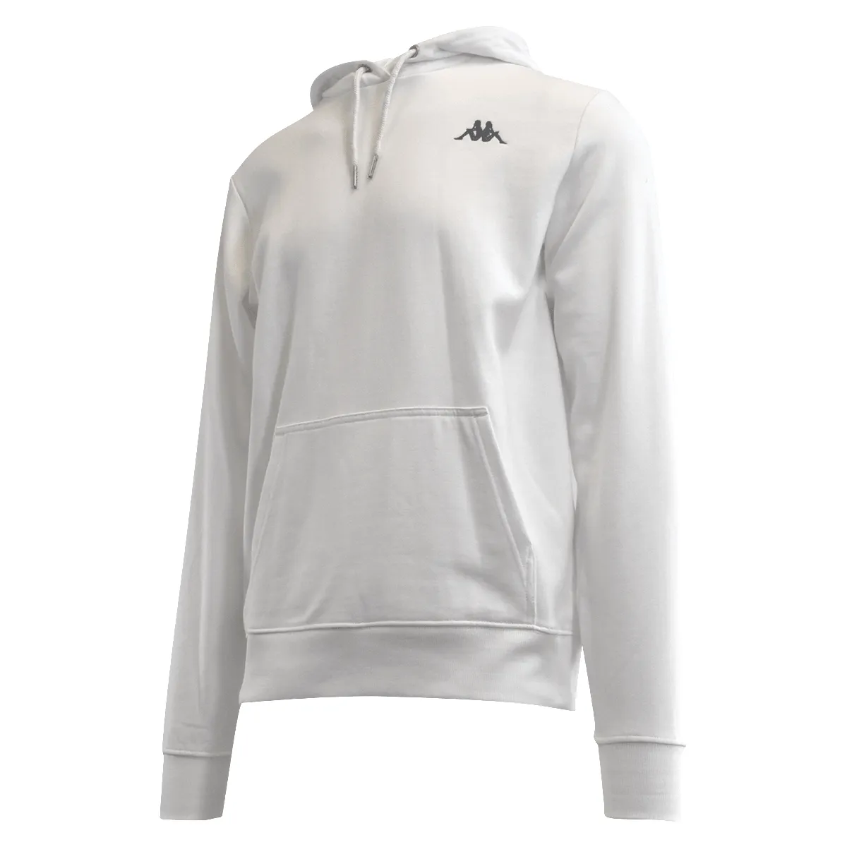 Kappa Men's Vend Hoodie Bright White Pullover Mini Chest Embroidered Logo (S03)