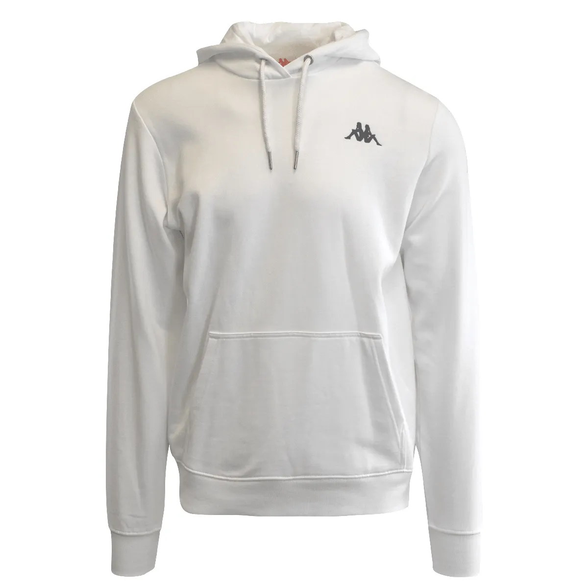 Kappa Men's Vend Hoodie Bright White Pullover Mini Chest Embroidered Logo (S03)