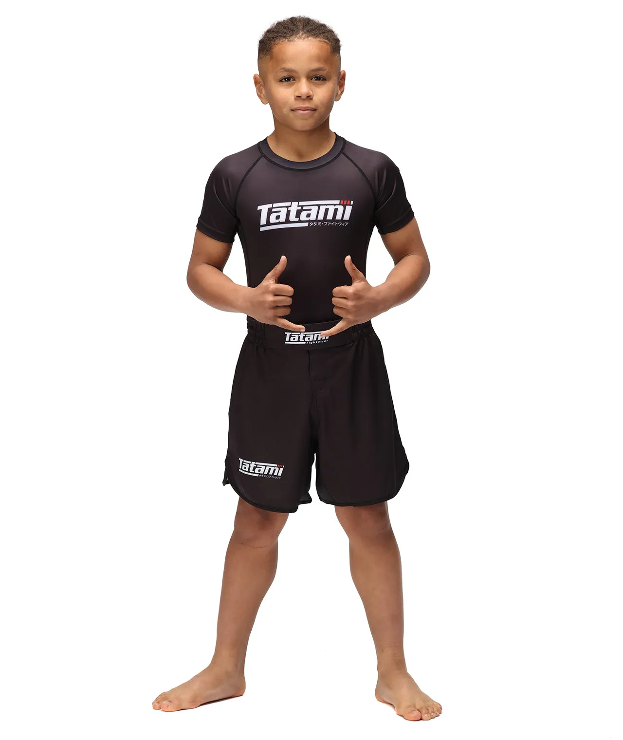 Kids Recharge Grappling Shorts - Black