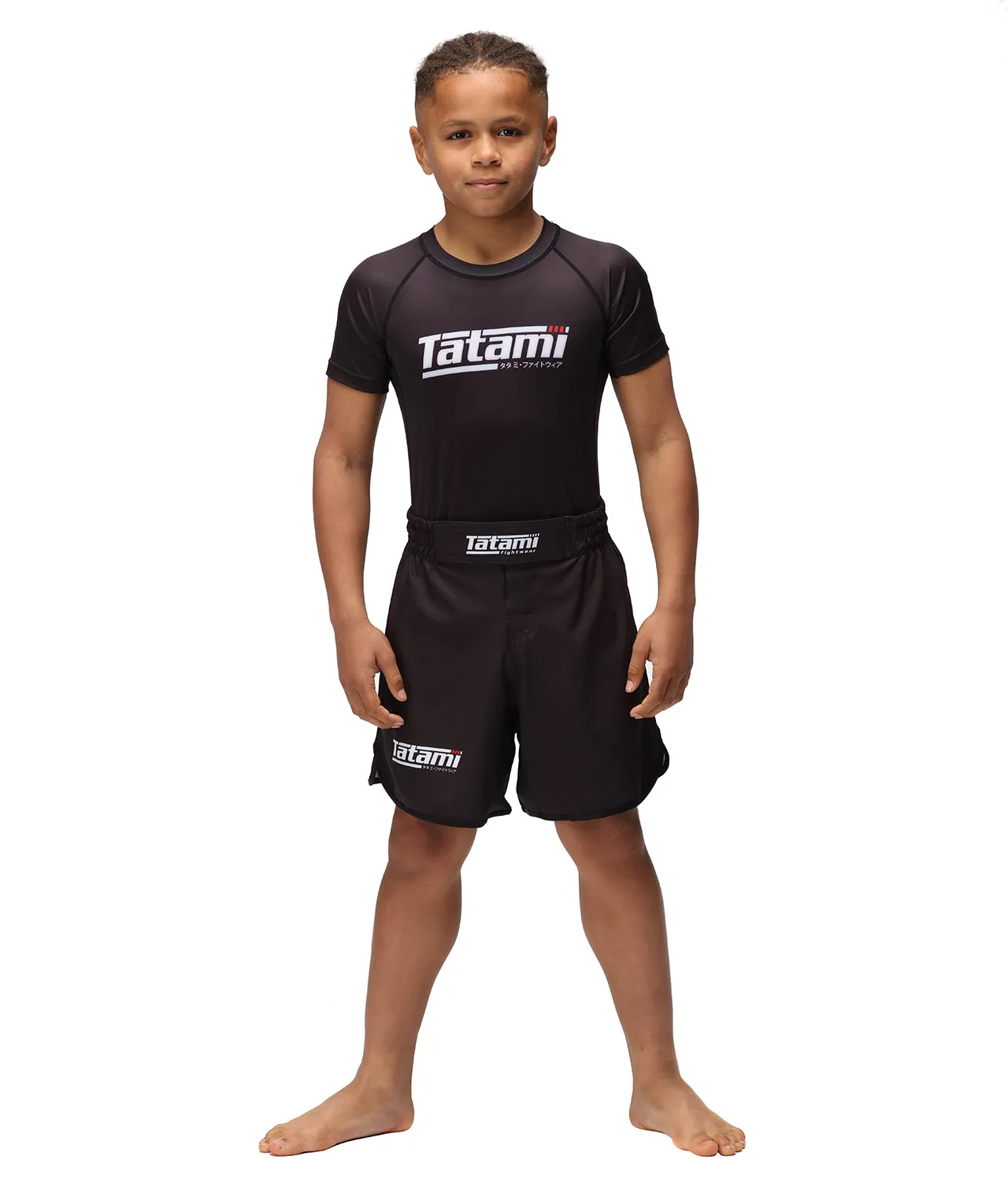 Kids Recharge Grappling Shorts - Black