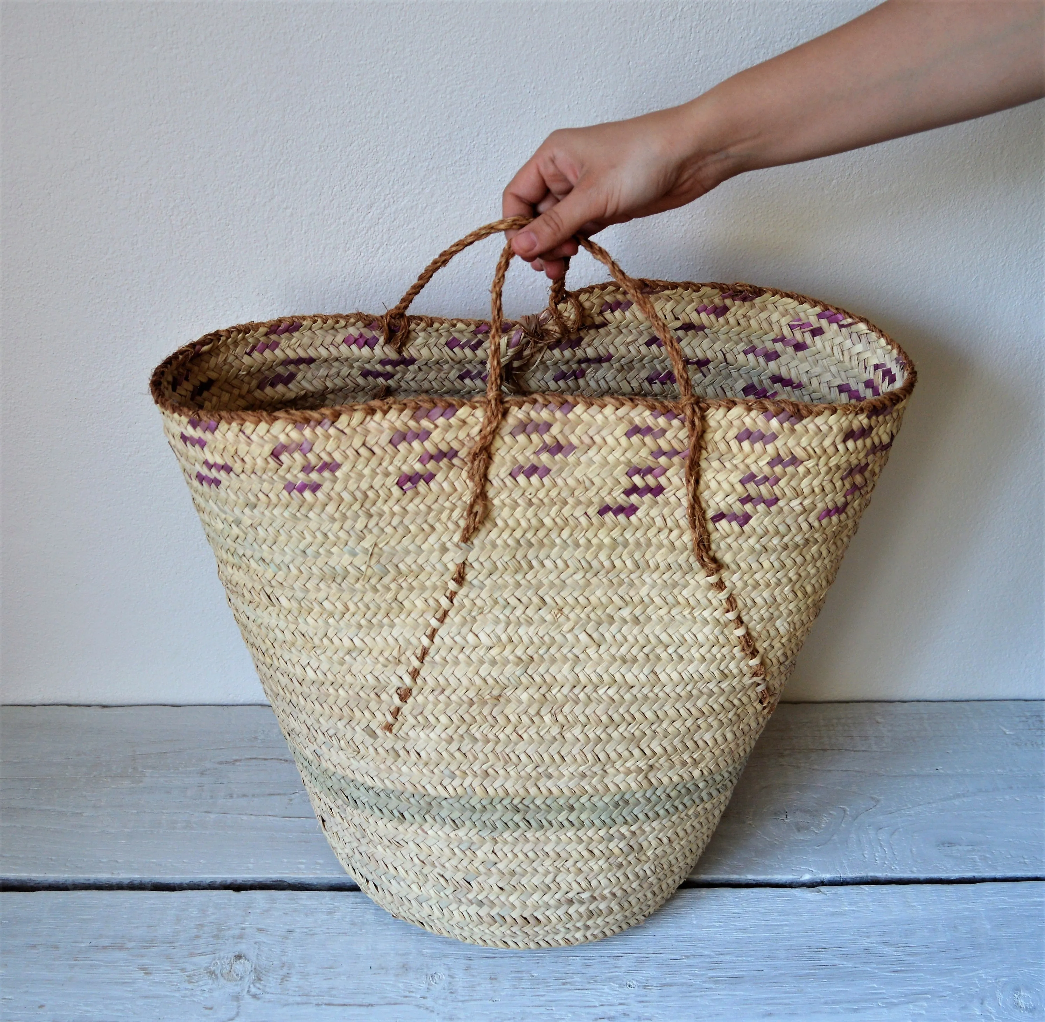 Large Vintage purple basket