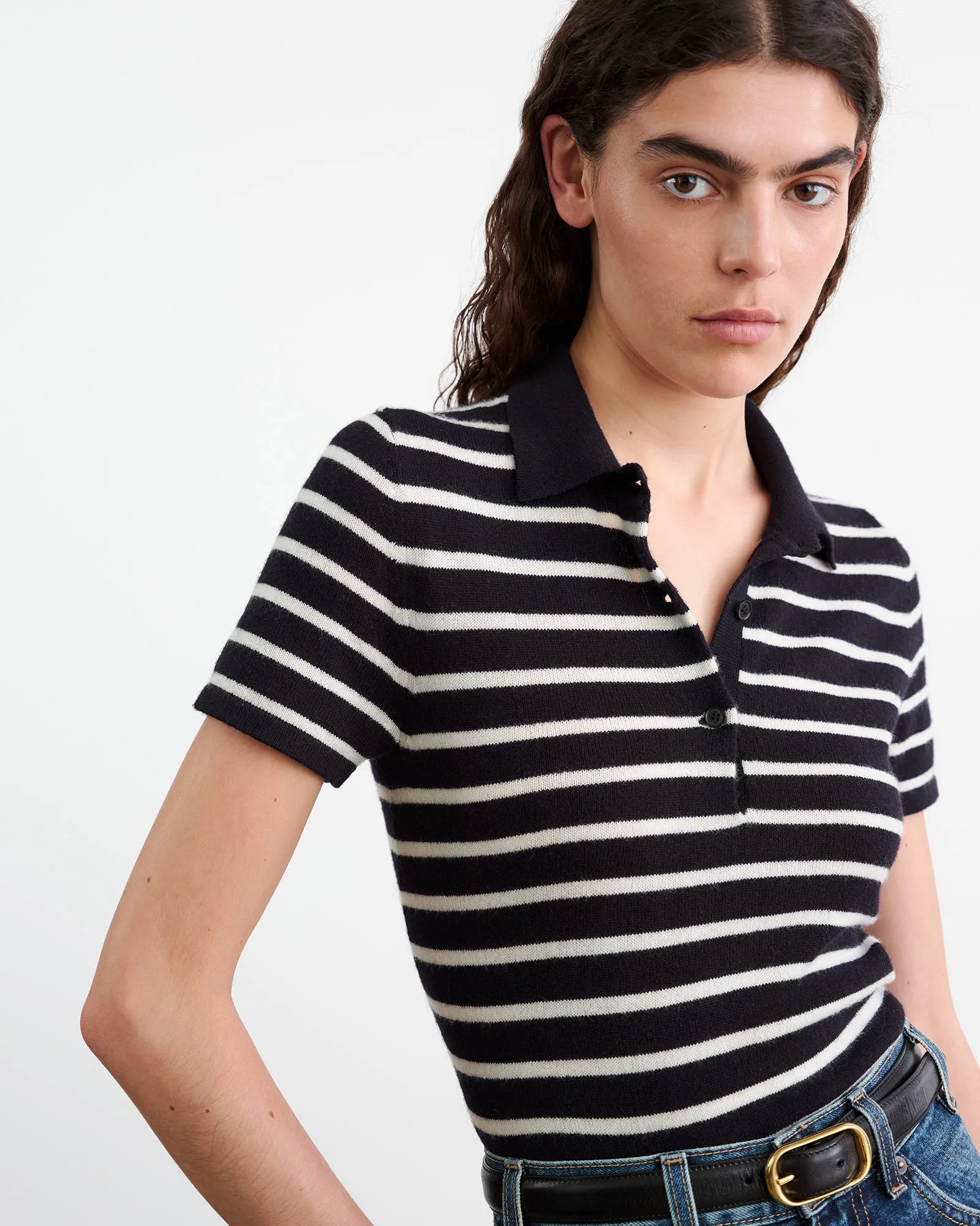 LEANNA CASHMERE POLO