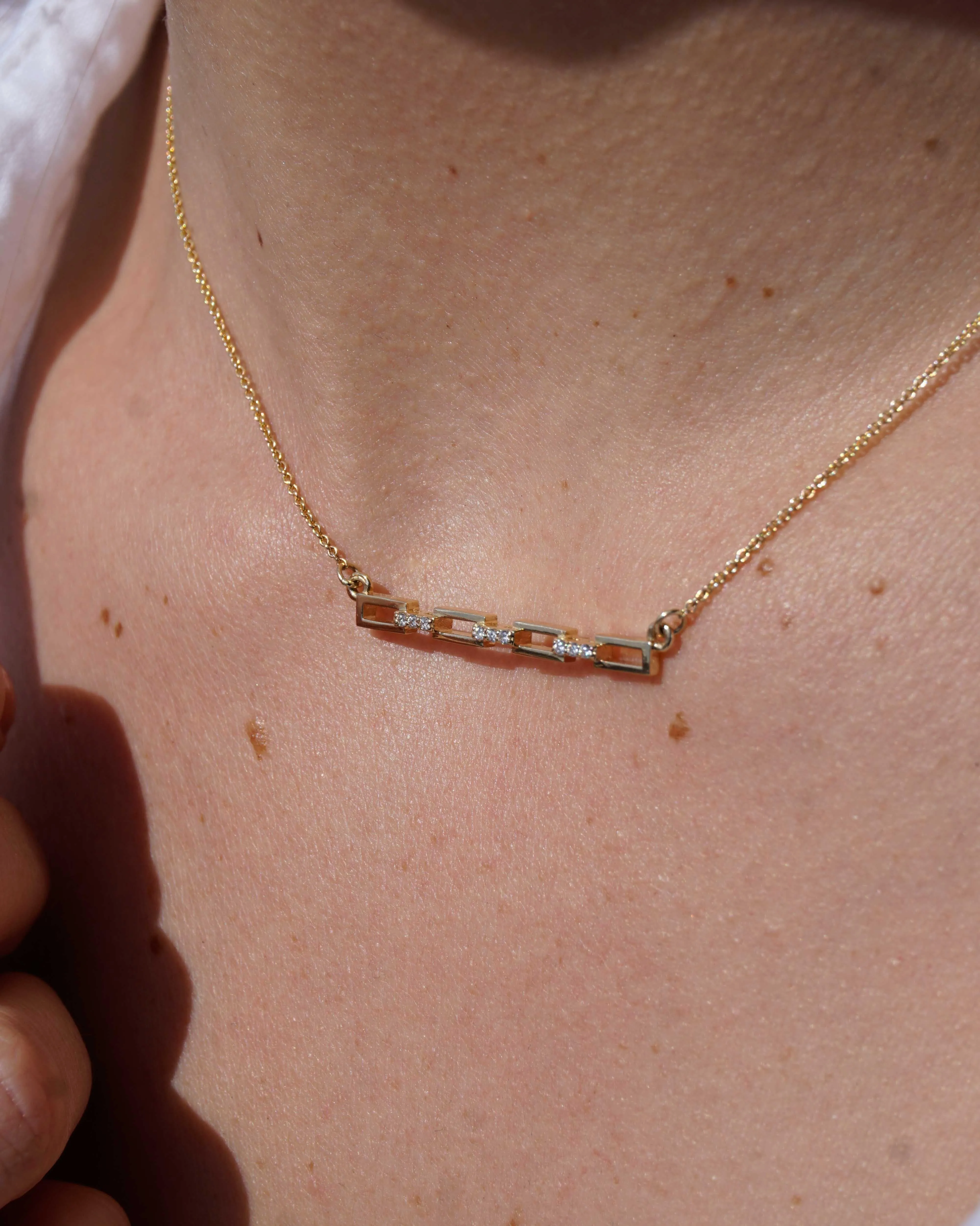 Liaisons Necklace in 14k Gold with lab grown Diamonds