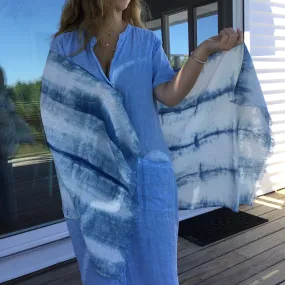 Linen Shibori Shawl