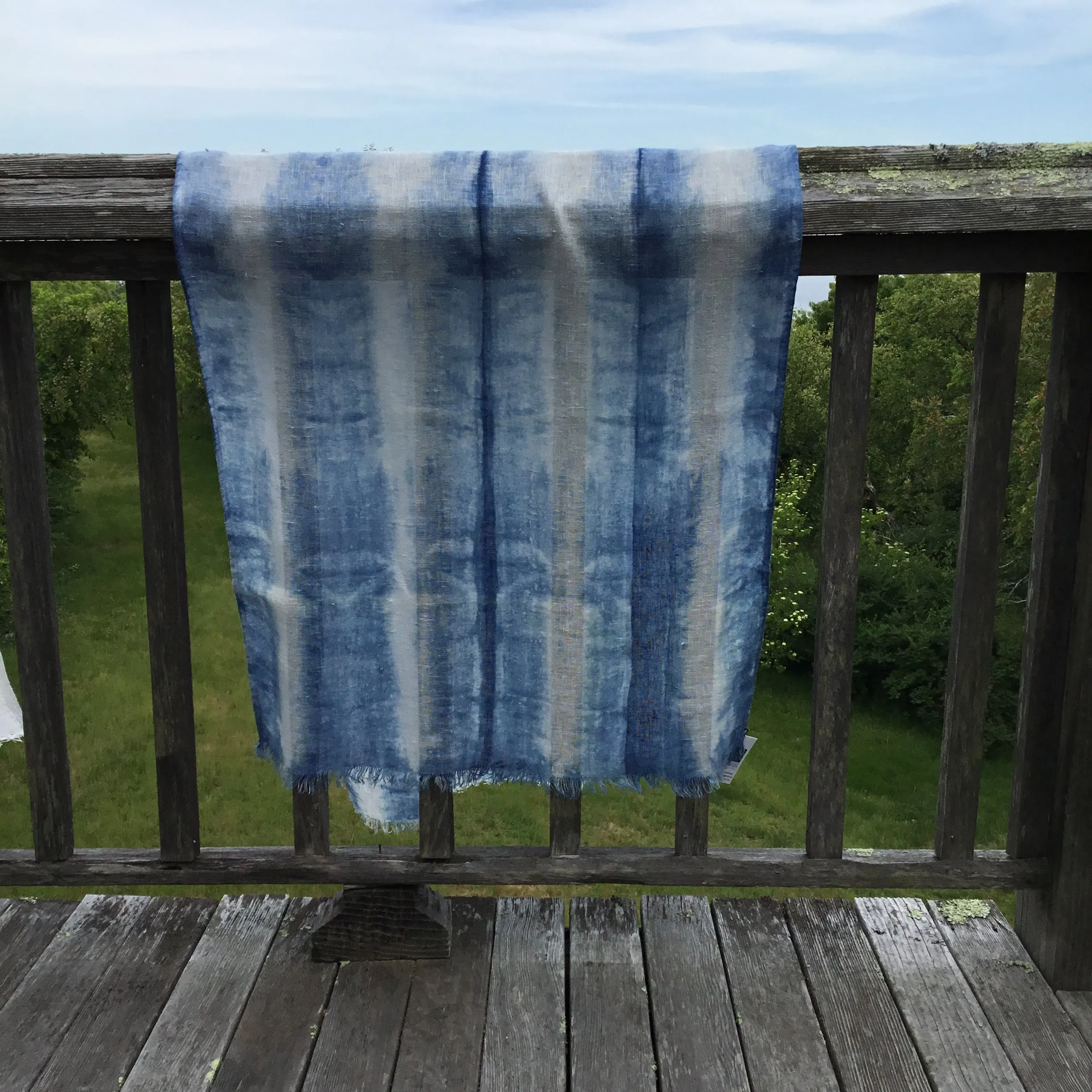 Linen Shibori Shawl