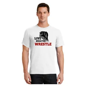 Live Wrestle White Tee