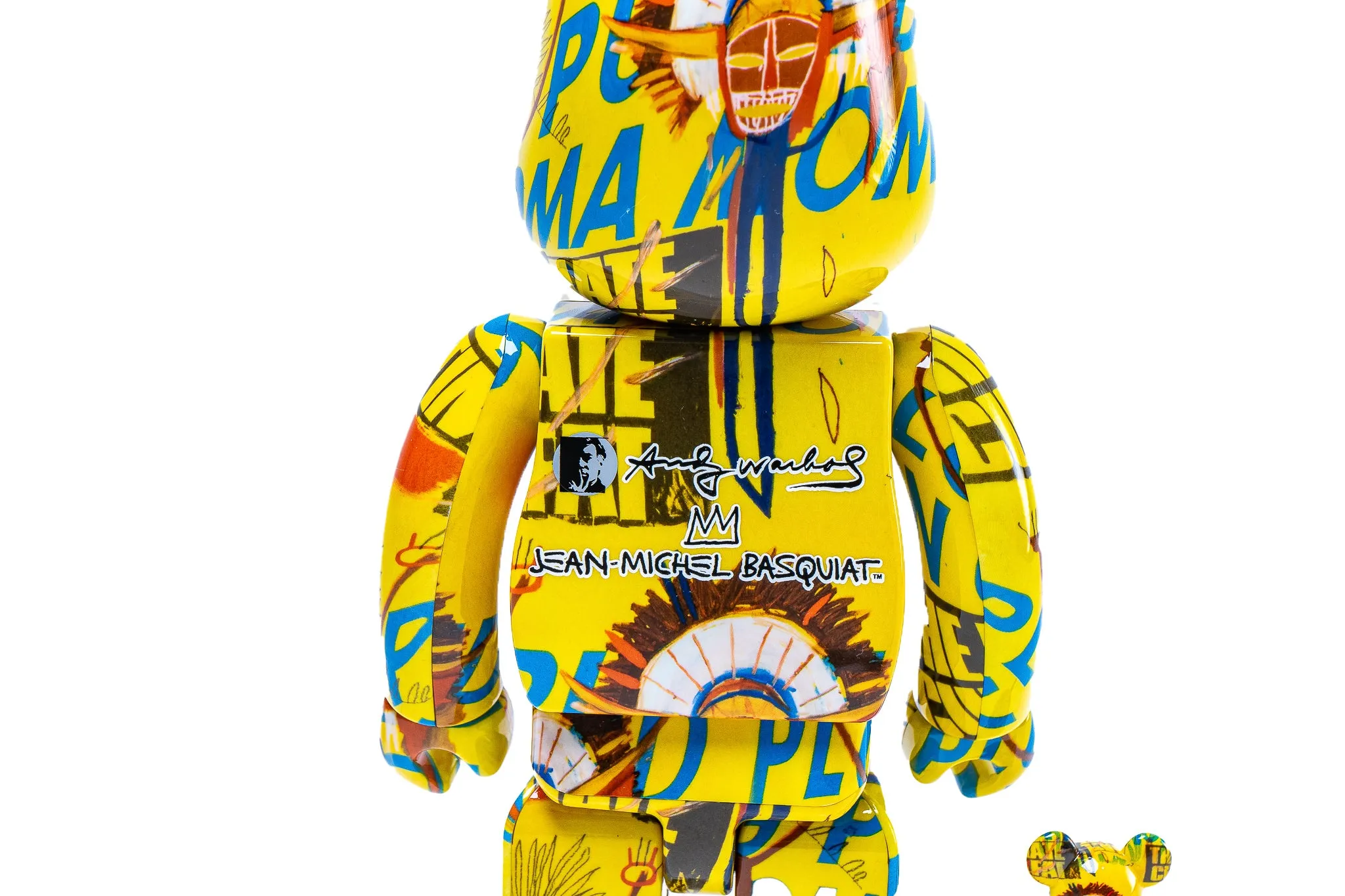 Medicom Toy Be@rbrick Basquiat x Warhol #3 100% & 400% Set