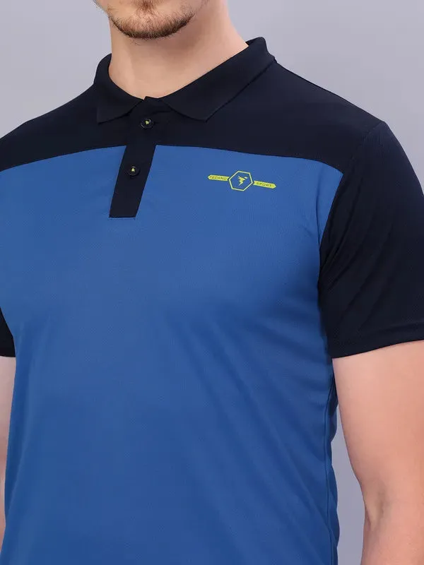 Men Colorblock Relax Fit Polo T-shirt with TECHNO COOL 