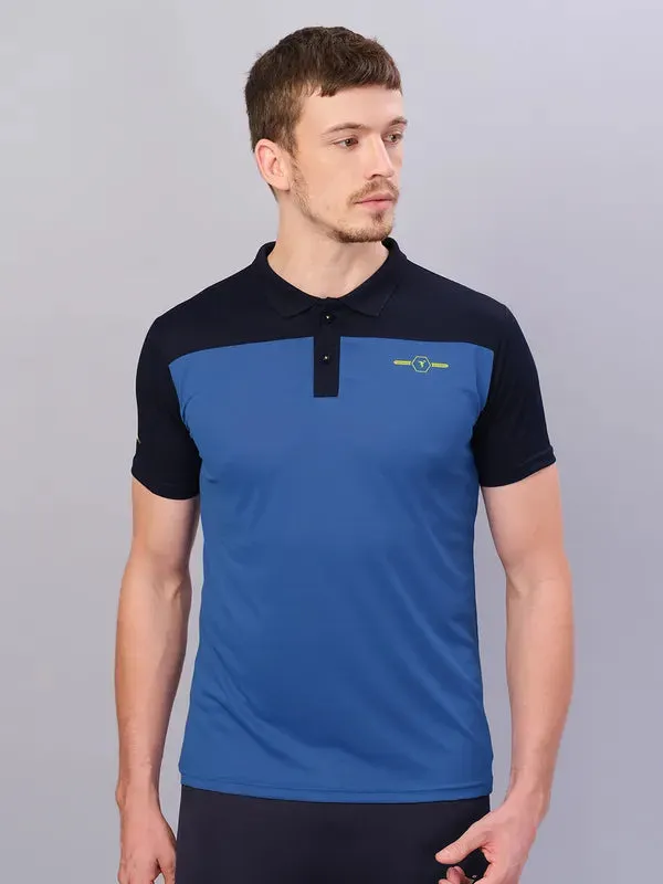 Men Colorblock Relax Fit Polo T-shirt with TECHNO COOL 