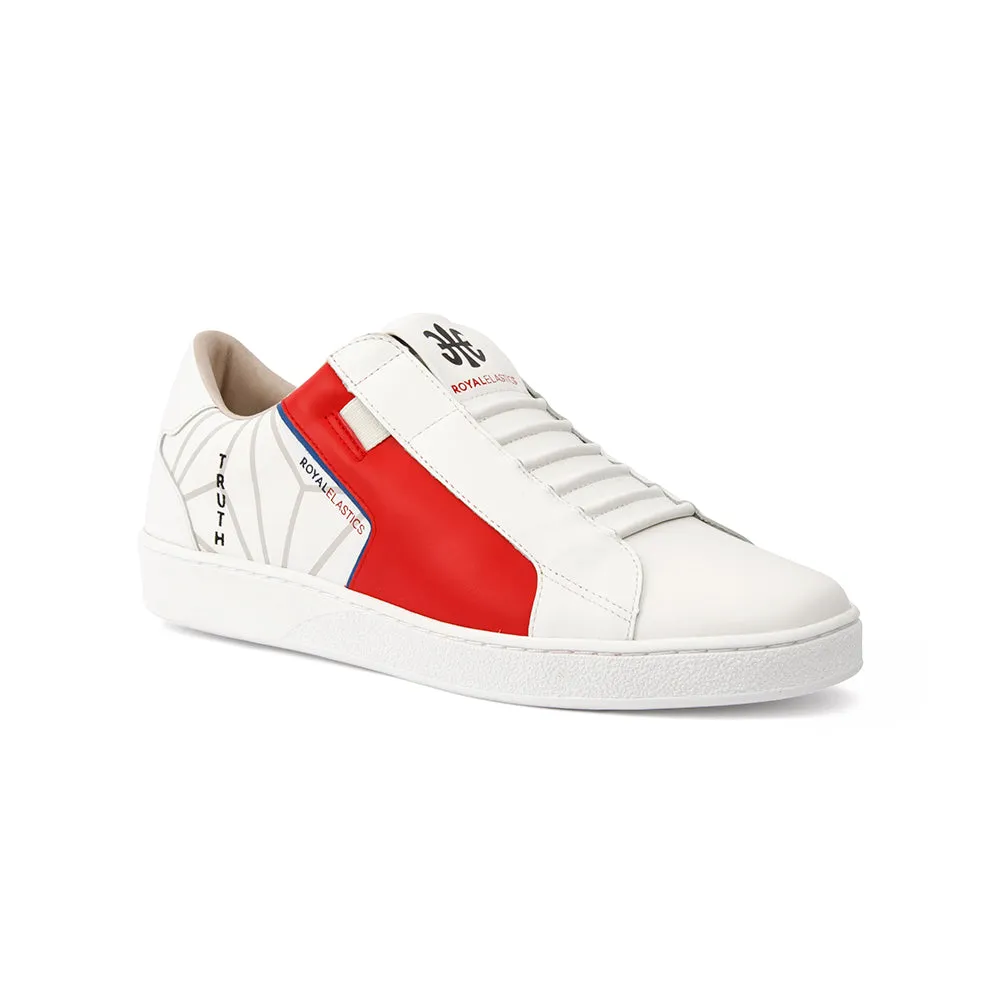 Men's Adelaide White Red Leather Sneakers 02693-015