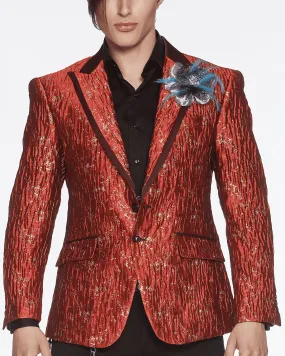 Men's Fashion Exotic Blazer Davis Red