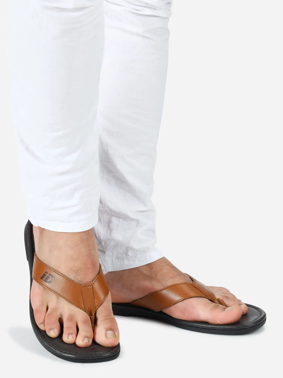 Men's Tan Thong-Style Flat Casual Sandal (ID4135)