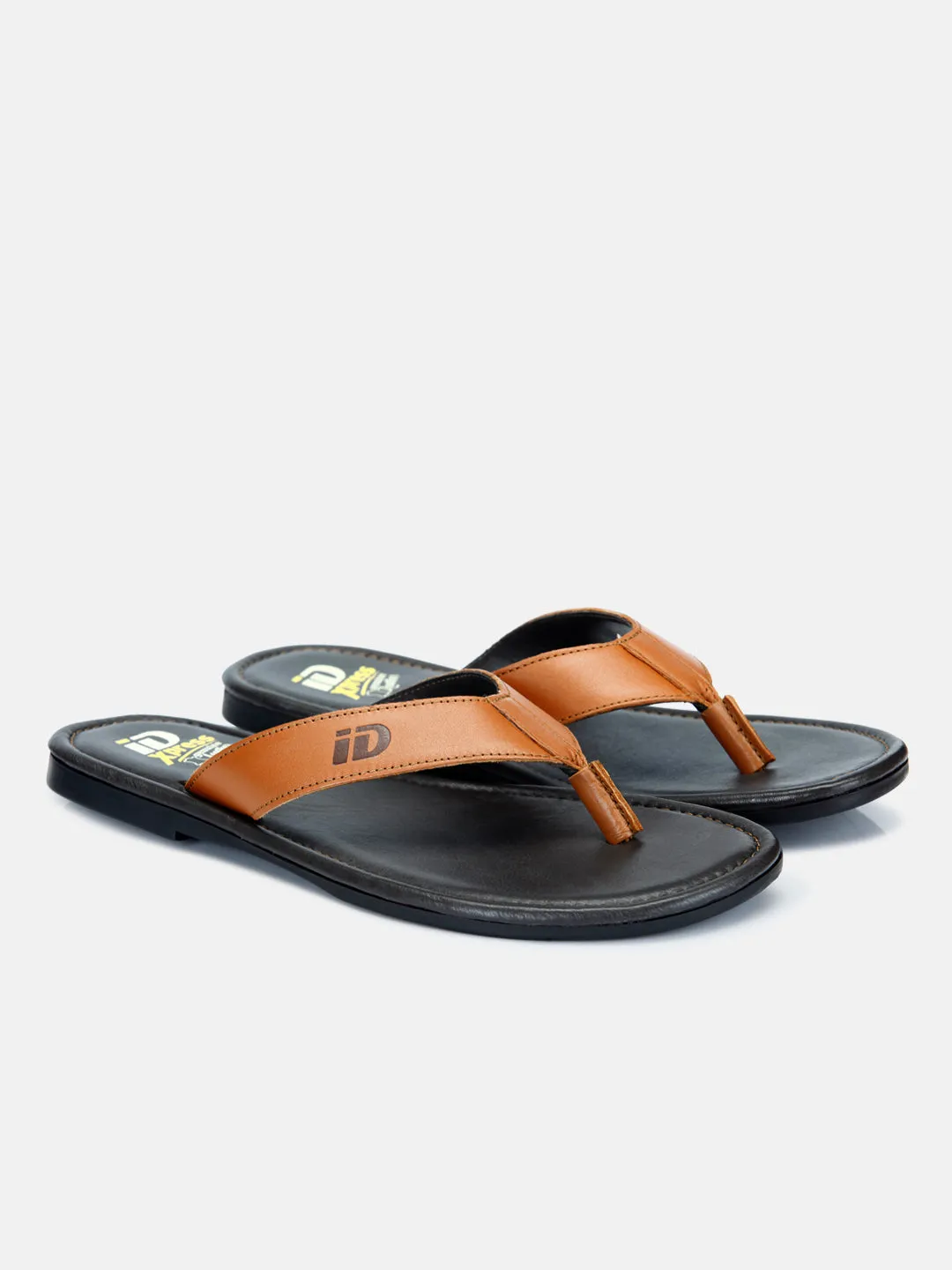 Men's Tan Thong-Style Flat Casual Sandal (ID4135)