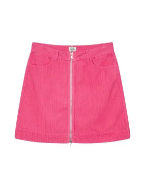 Mini Cord Riva Skirt, Carmine Rose