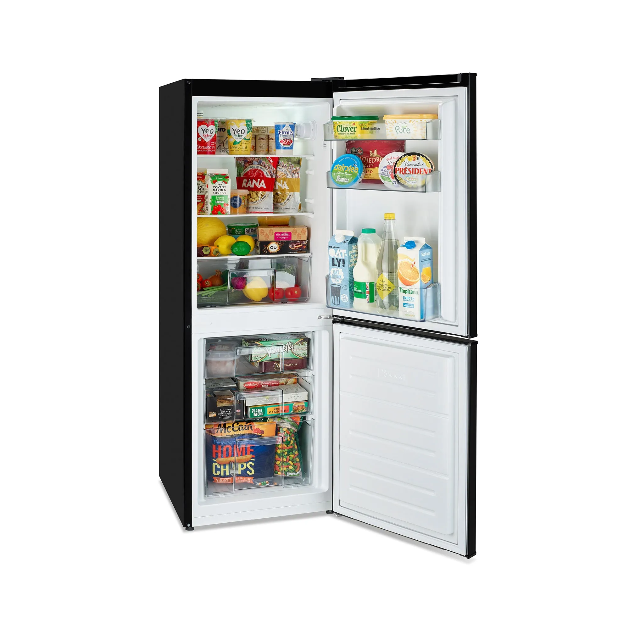 Montpellier MAB145K | Freestanding Retro Style Fridge Freezer – Black