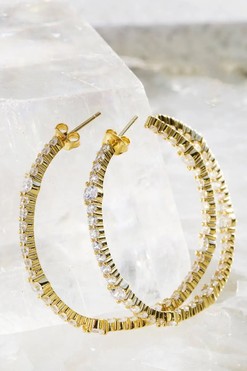 Native Gem - WILD CHILD 14K gold vermeil hoops