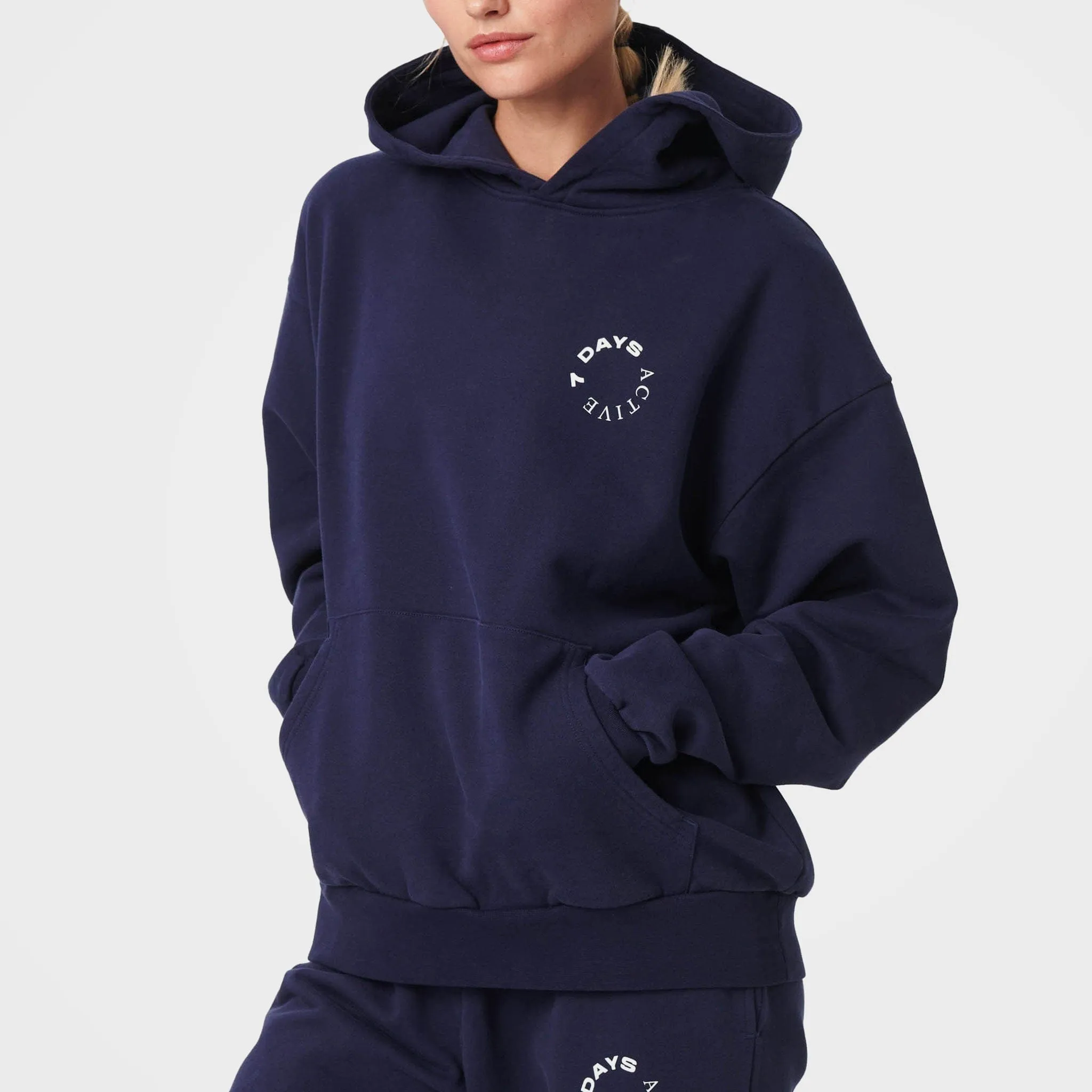 Navy Organic Cotton Hoodie by 7Days Active