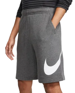 Nike Men's Sportswear Club Shorts - Charcoal Heather / White