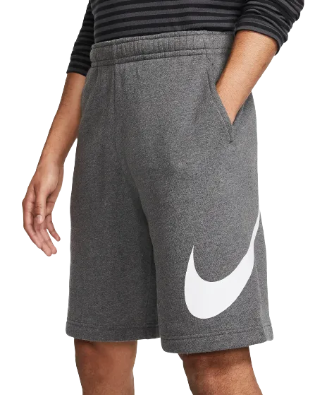 Nike Men's Sportswear Club Shorts - Charcoal Heather / White