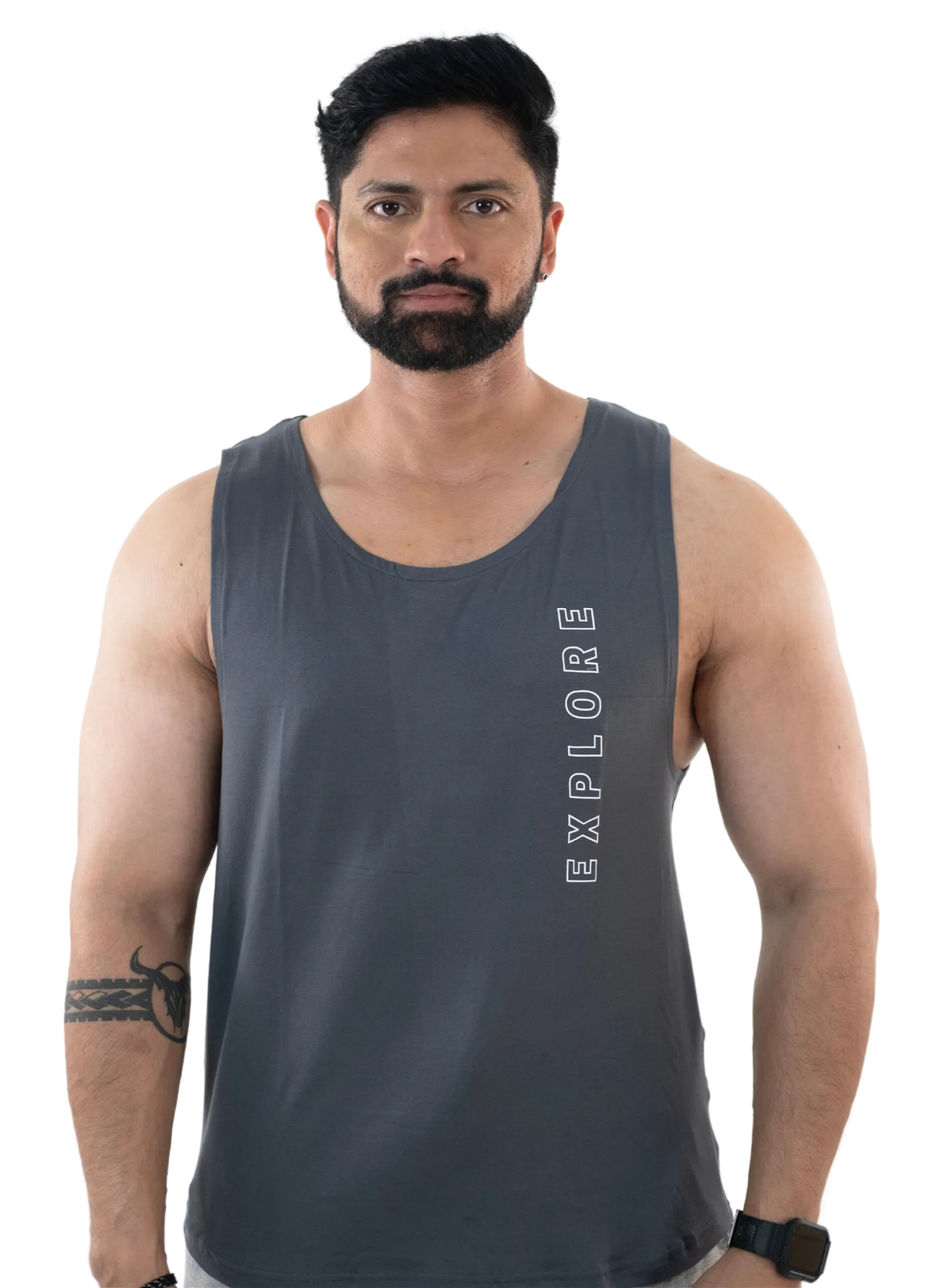 NoVA Men's Grey Solid Vest