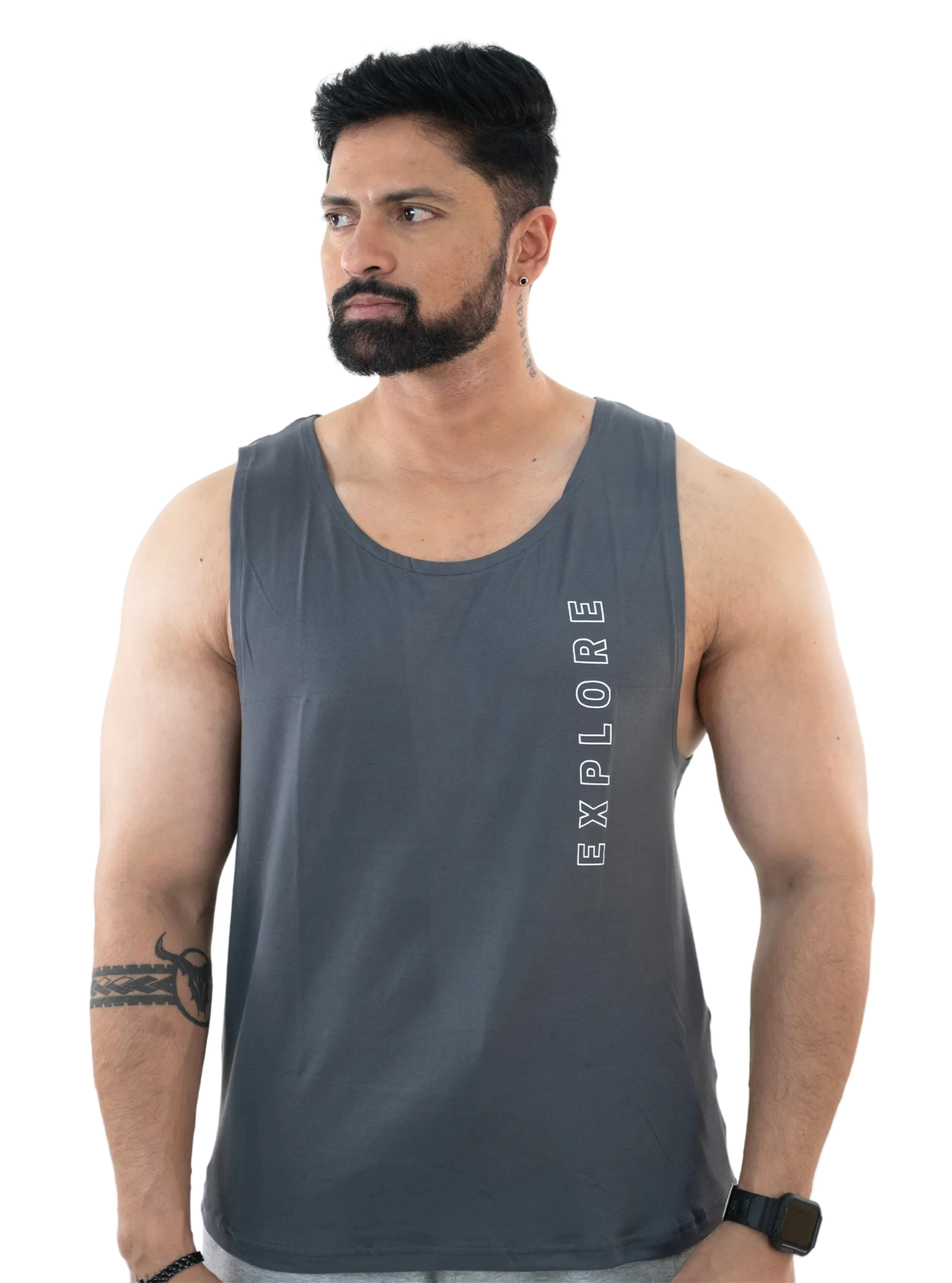 NoVA Men's Grey Solid Vest