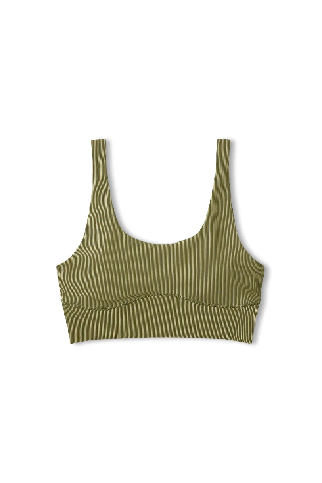 Olive Stripe Sport Top