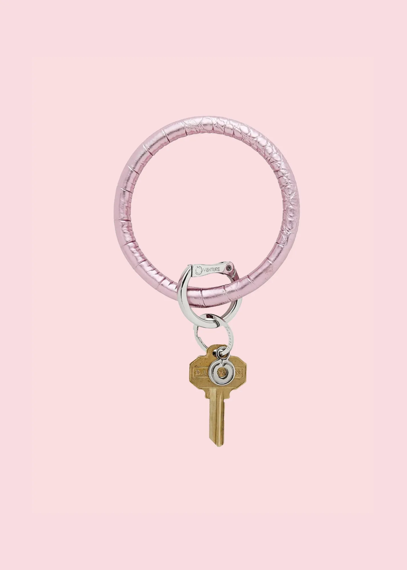 Oventure - Rosé Croc Embossed Key Ring