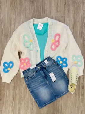 Pastel Flower Cardigan