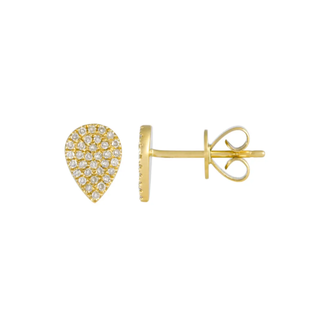 PEAR-SHAPED DIAMOND STUD EARRINGS