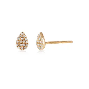 PEAR-SHAPED DIAMOND STUD EARRINGS