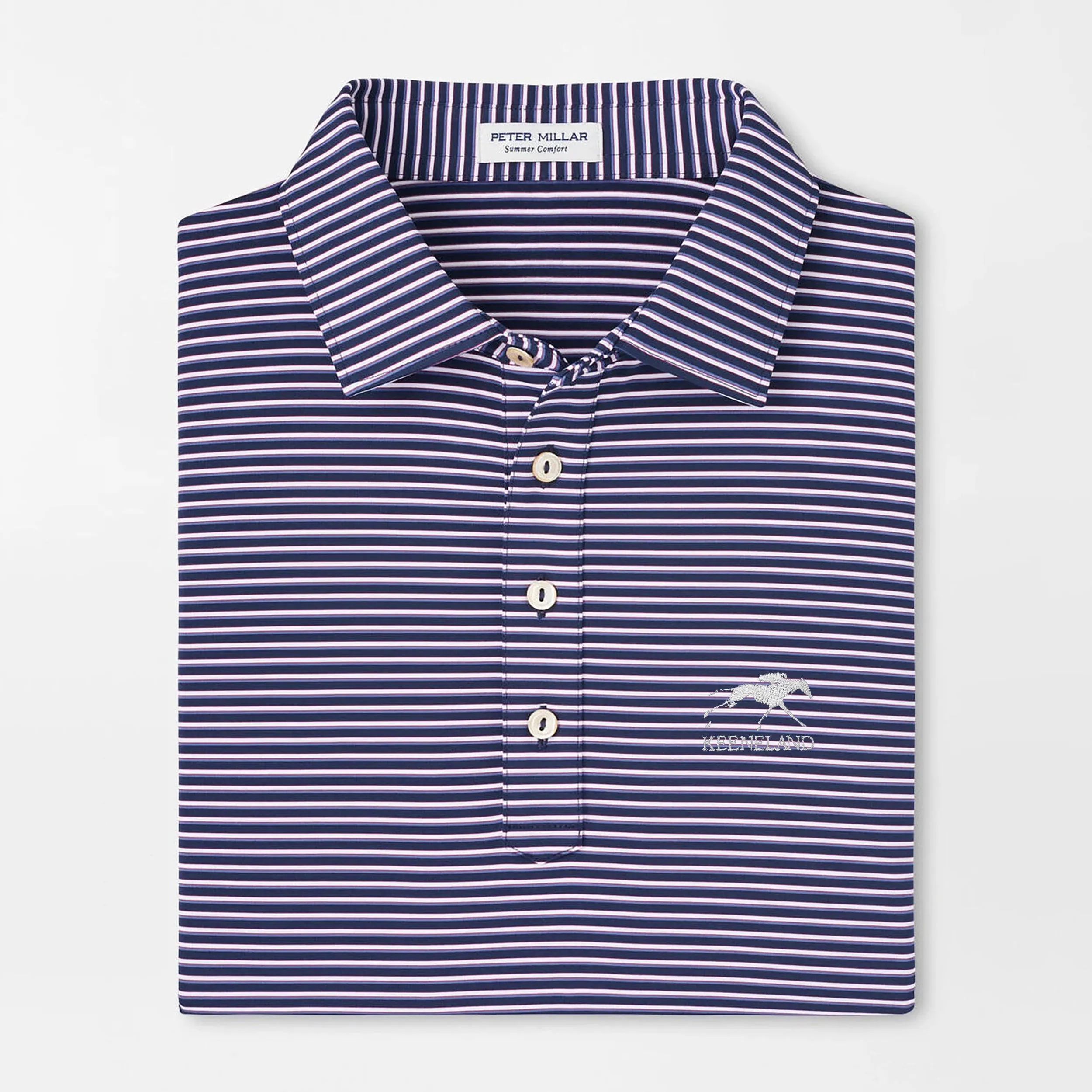 Peter Millar Keeneland Men's Chatham Stripe Performance Polo