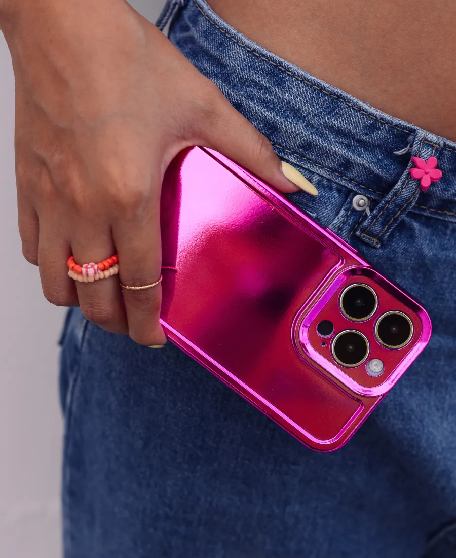 Pink Chrome Phone Case