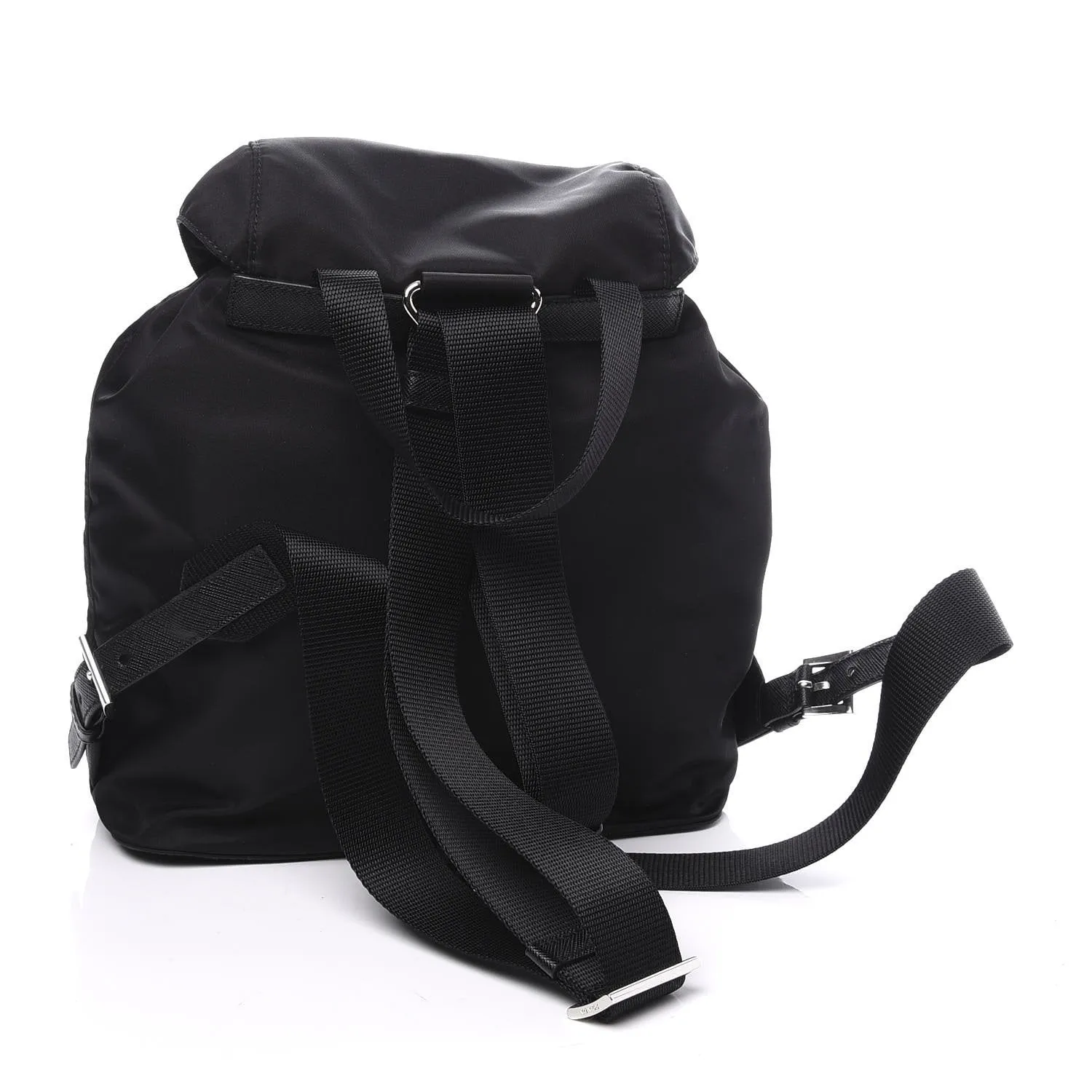 Prada Re-Nylon Black Drawstring Medium Rucksack Backpack