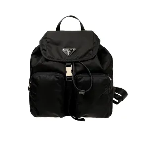 Prada Re-Nylon Black Drawstring Medium Rucksack Backpack