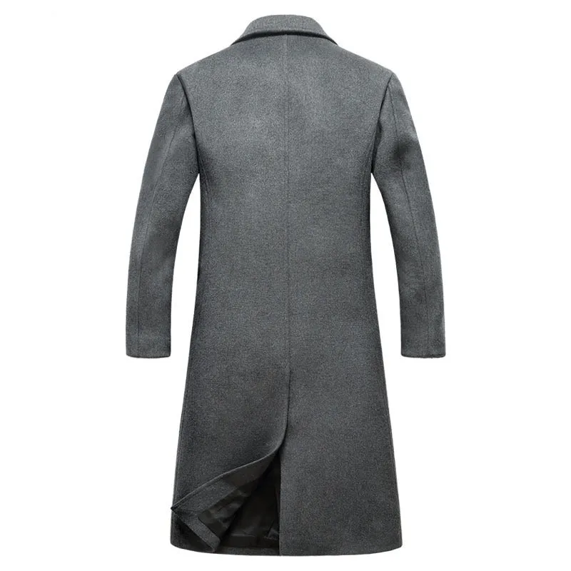 Premium Quality Men's Australian Wool Luxury Overcoat Long Trench Coat | XZ1851