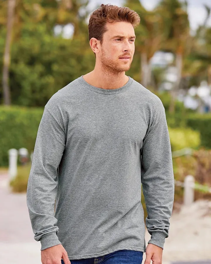 Pretreated Fruit of the Loom 4930R HD Cotton Long Sleeve T-Shirt