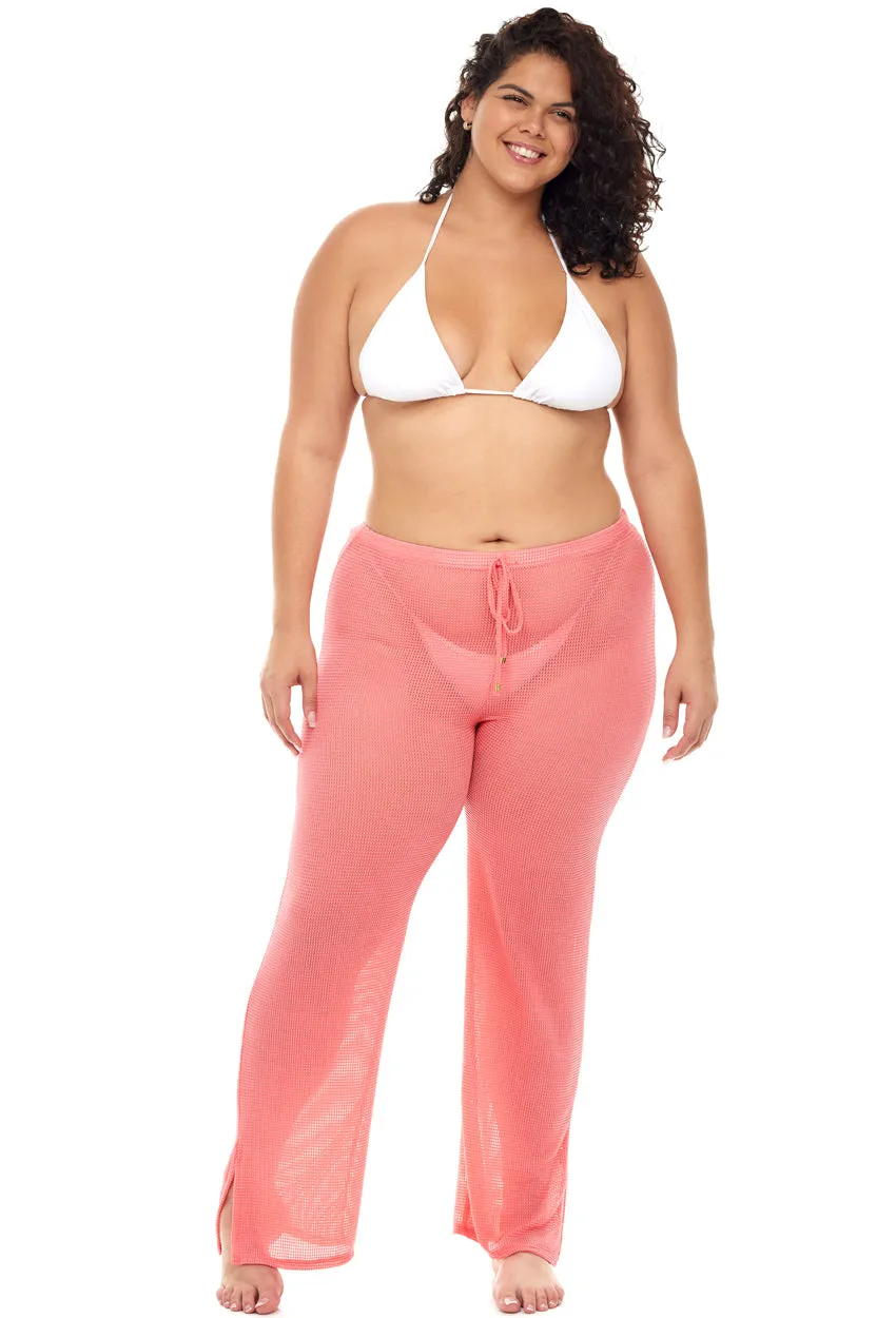 PULL ON PANT WITH SIDE SLIT - GOFRET - PLUS SIZE