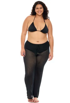 PULL ON PANT WITH SIDE SLIT - GOFRET - PLUS SIZE