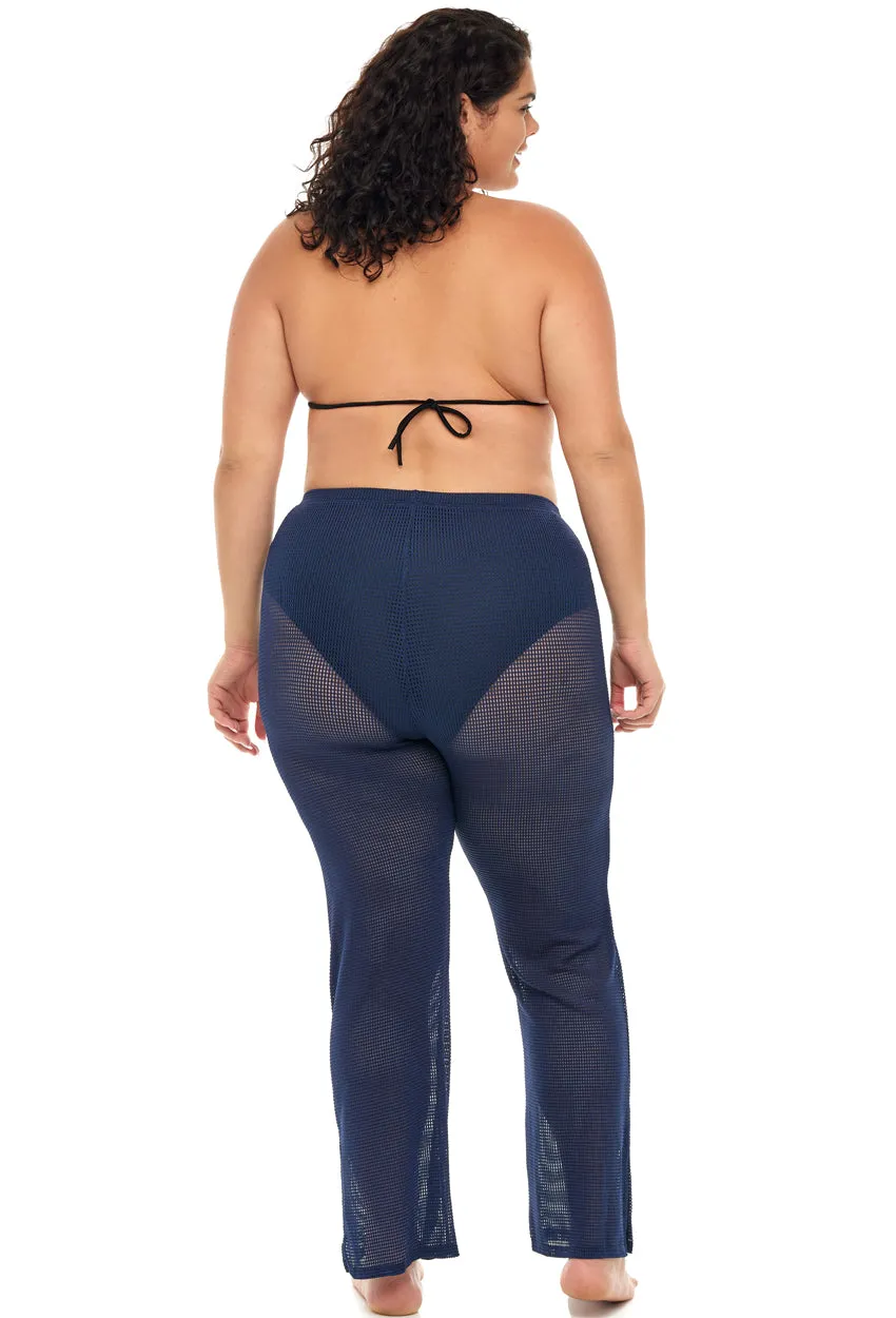 PULL ON PANT WITH SIDE SLIT - GOFRET - PLUS SIZE