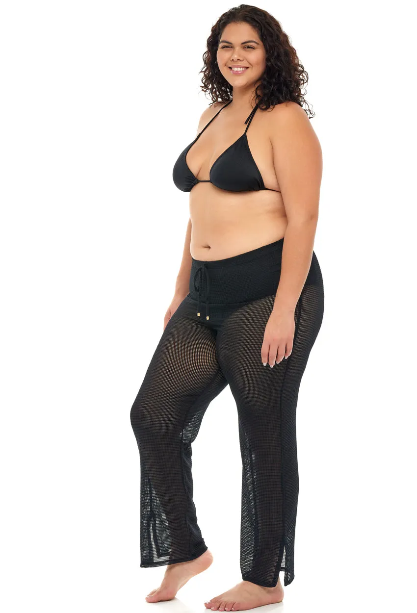 PULL ON PANT WITH SIDE SLIT - GOFRET - PLUS SIZE