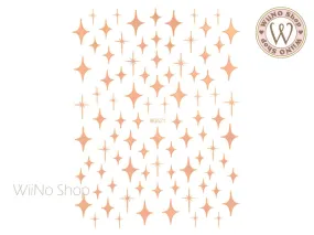 Rose Gold Cross Star Adhesive Nail Art Sticker - 1 pc (WG621RG)