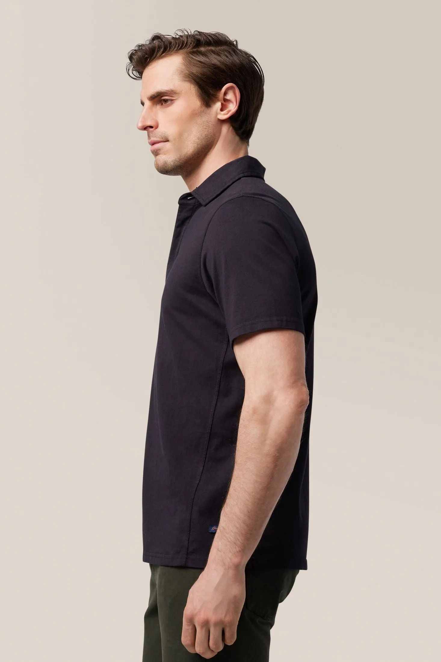 Rugby Shirt | Textured Cotton Jersey