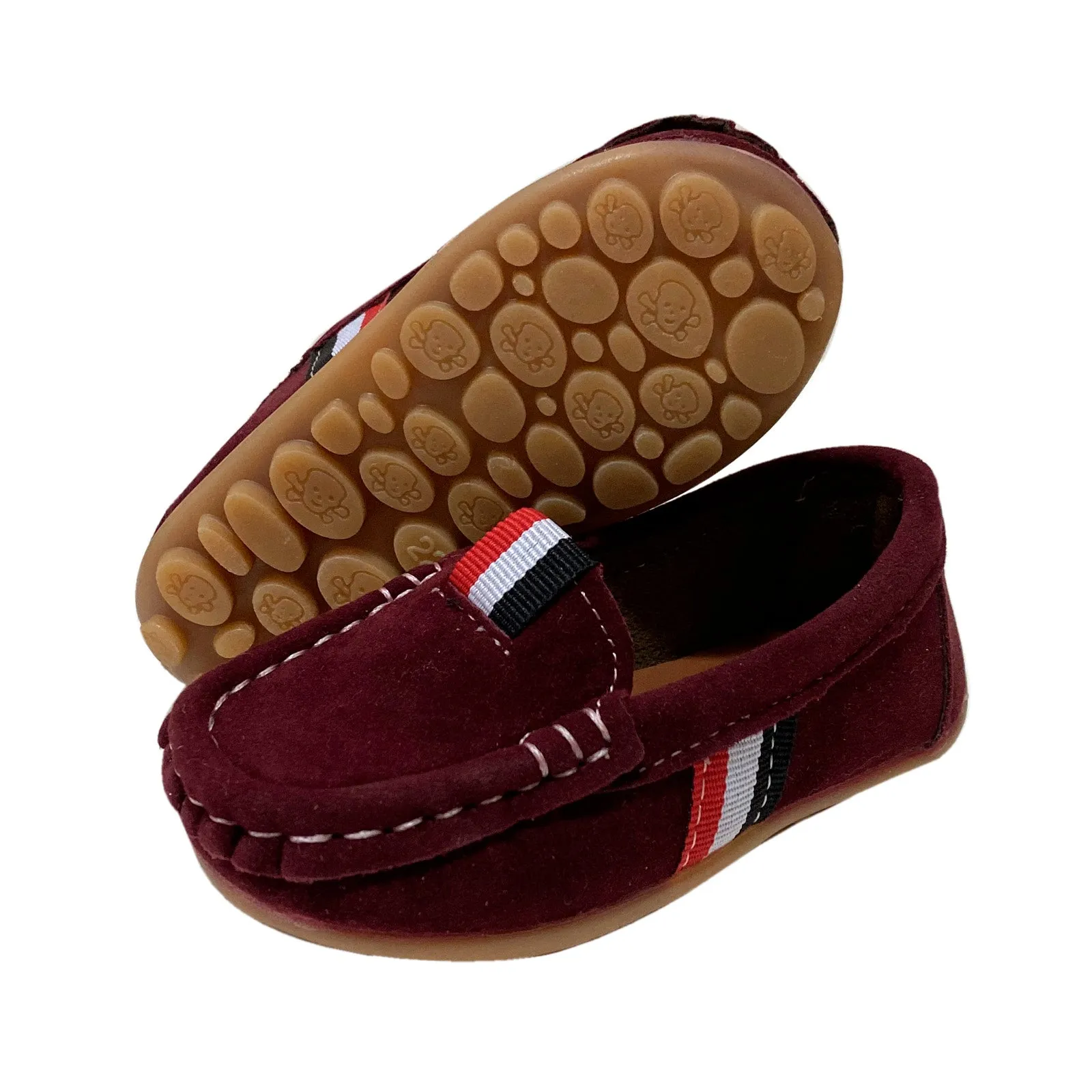 S168 Moccasin Softee Suede-Maroon (EU21-26)