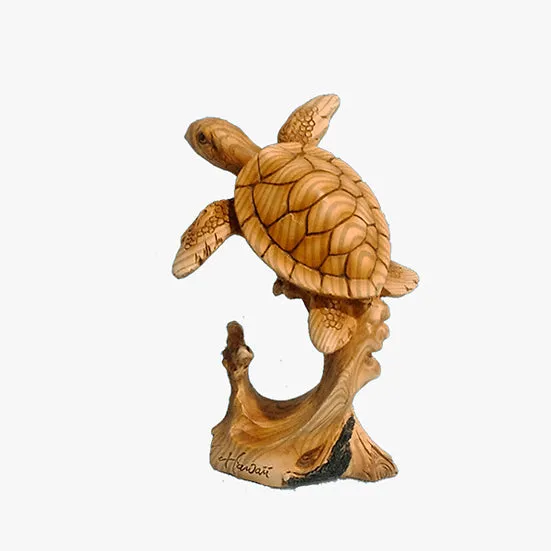 Sea Turtle Carving with Stand