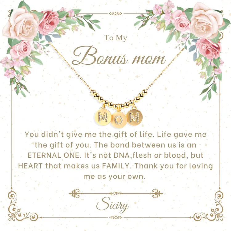 Siciry To My Bonus Mom-Circle Mom-Rose Box(Black)