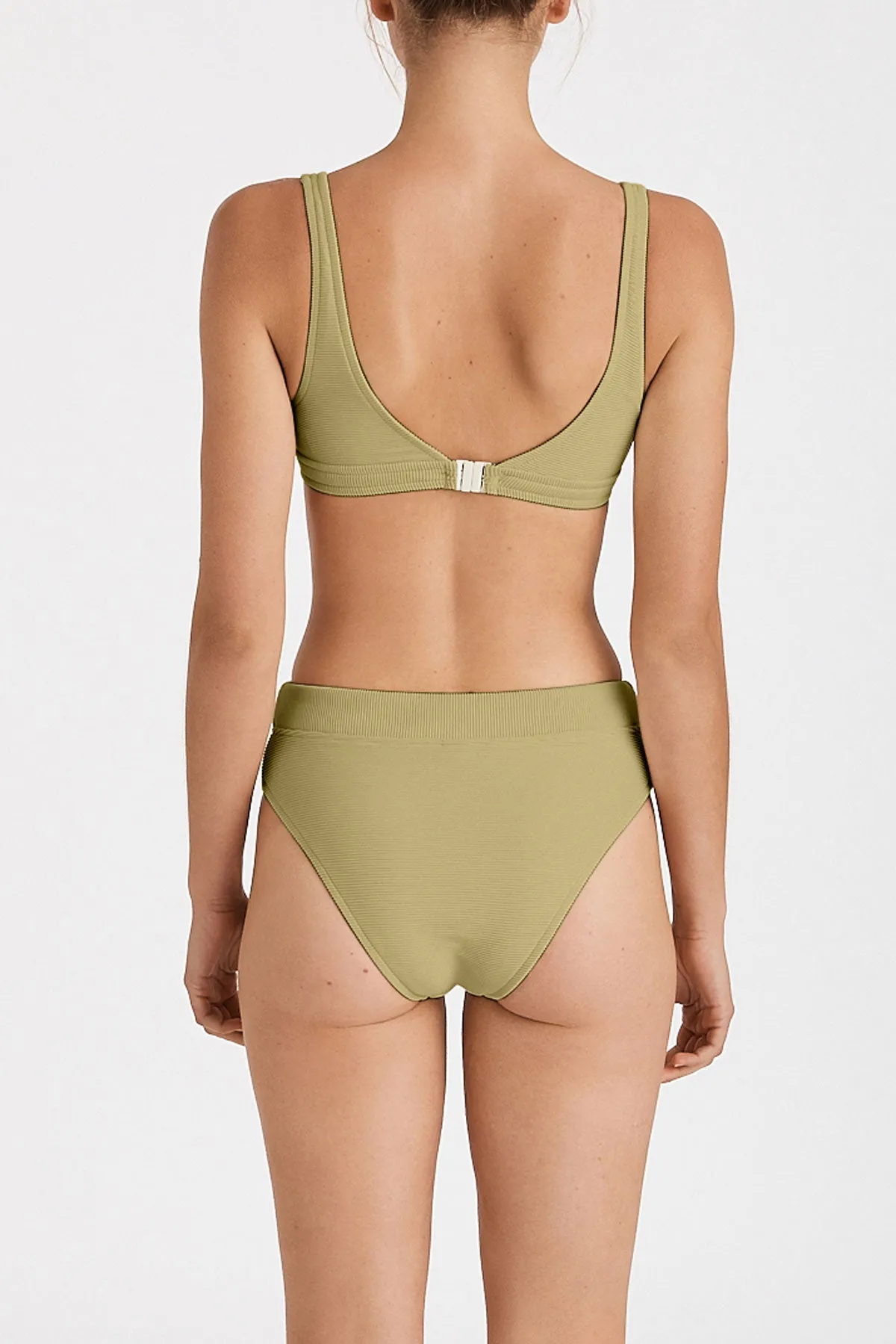 Signature Waistband Bralette Top - Avocado