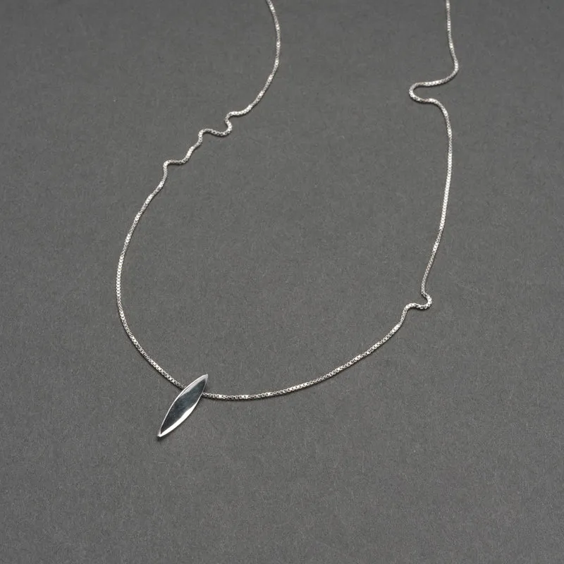 SILVER MARQUISE NECKLACE